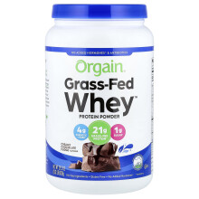 Orgain, Gras-gevoede Whey eiwit, Schoon Whey eiwitpoeder, Cremige Chocolate Fudge, 1,82 lbs (828 g)