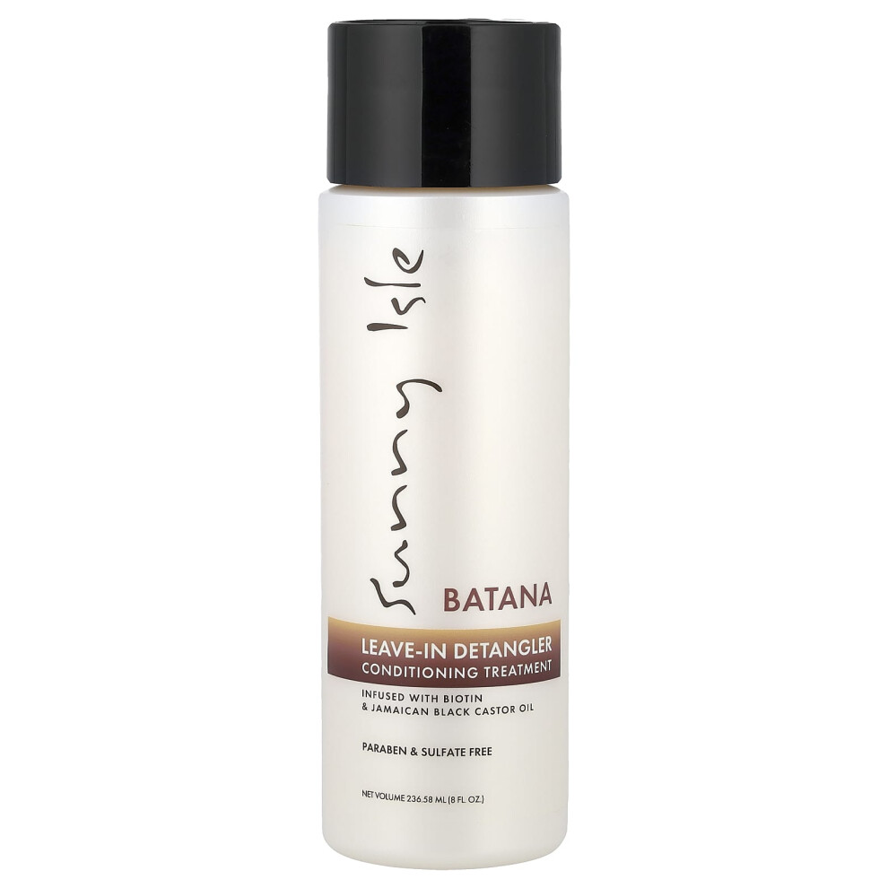 Sunny Isle Black Batana Leave-In Detangler Conditioning Treatment, 8 Fl Oz (236.58 Ml)