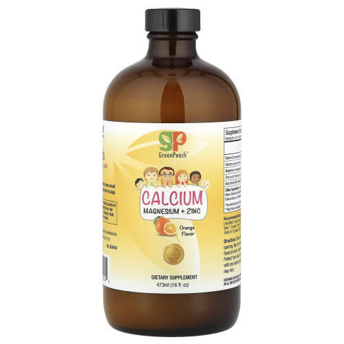 GreenPeach, Κάλσιου Μαγνήσιο + Σίδηρος, Πορτοκαλί, 16 fl oz (473 ml)