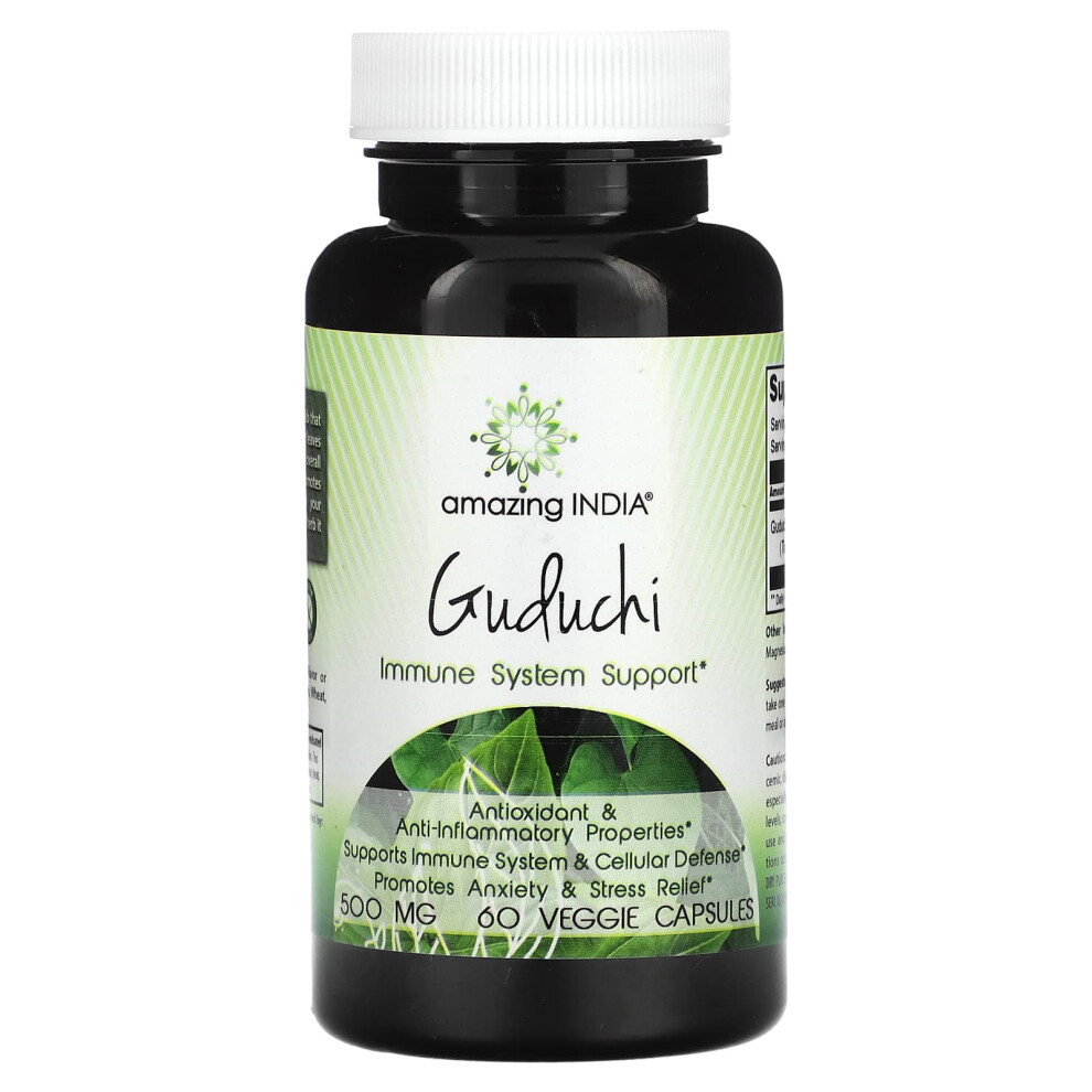 Amazing India , Guduchi, 500 Mg, 60 Veggie Capsules