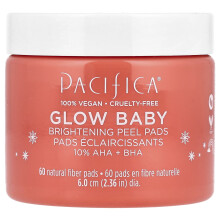 Pacifica, Glow Baby, Brightening Peel Pads, 60 Naturlige Fiber Pads