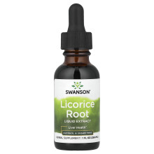 Swanson, Licoricewortel Vloeistofextract, 1 fl oz (29,6 ml)