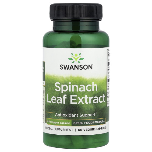 Swanson, Spinach Leaf Extract, 650 mg, 60 Veggie Capsules