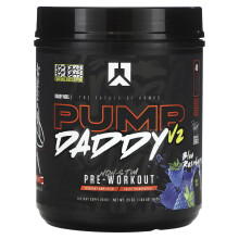 RYSE, Pump Daddy V2, Niet-Stimulerende Voor-Werkout, Blauw Framboos, 1,44 pond (652 g)
