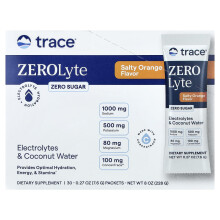 Trace Minerals Æ, TM Sport, ZeroLyte, Mistura de Bebida Elétrica, Laranja Salgado, 30 Pacotes, 0.27 oz (7.6 g) Cada