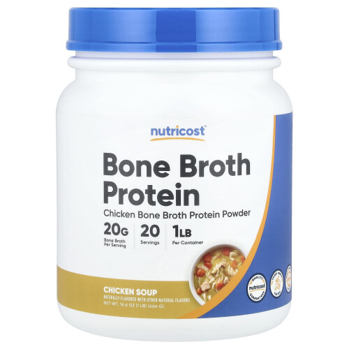 Nutricost, Botenbrood eiwit, Kip Soep, 1 pond (464 g)