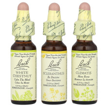 Bach, Pôvodné Flower Remedies, Focus Kit, Clarity of Mind, 3 Droppers, 0.35 fl oz (10 ml) Každý