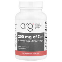 Allergy Research Group, Zen, 200 mg, 120 Vegetariánnych Kapsul (100 mg na Kapli)