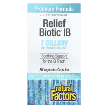 Natural Factors, ReliefBiotic IB, 7 miliardi, 30 Capsule vegetariani