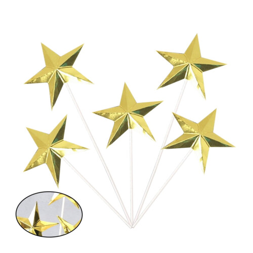 Διακοσμητικά Τούρτας Golden Star – 60 τεμάχια 2