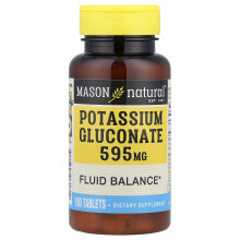 Mason Natural, Gluconato di Potassio, 595 mg, 100 Comprimati