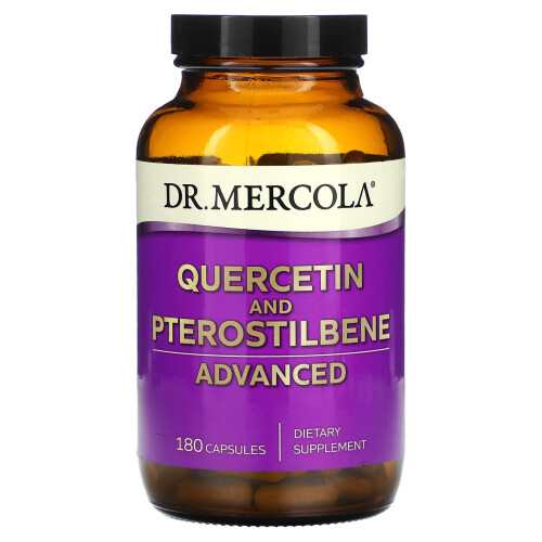 Dr. Mercola, Quercetina e Pterostilbene, Avançado, 180 Cápsulas