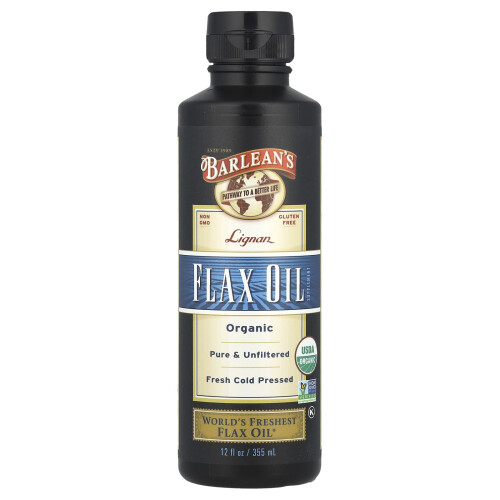 Μπάρλανς, Οργανική Λιγνάν Φλαξ Οϊλ, 12 fl oz (355 ml)