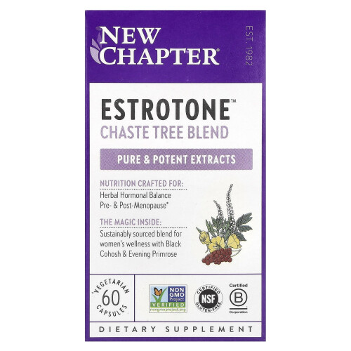 New Chapter, Estrotone, 60 wegetariańskich tabletek