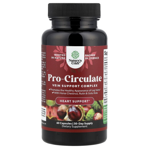 Nature's Craft, Pro-Circulate, Σύνθετο Υποστήριξης Αιμοφόρων Αγγείων, 60 Κάψουλες