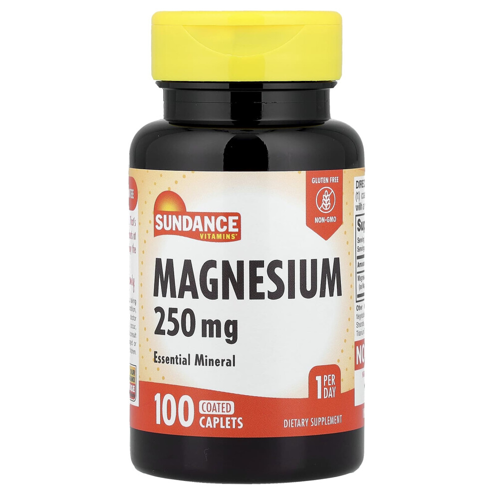 Sundance Vitamins , Magnesium, 250 Mg, 100 Coated Caplets