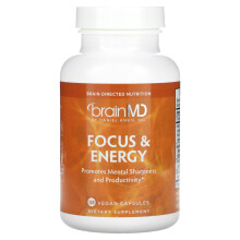 BrainMD, Fokus & Energie, 120 vegane Kapseln