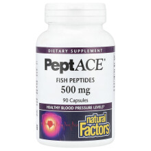 Natural Factors, PeptACE, Fischpeptide, 500 mg, 90 Kapseln