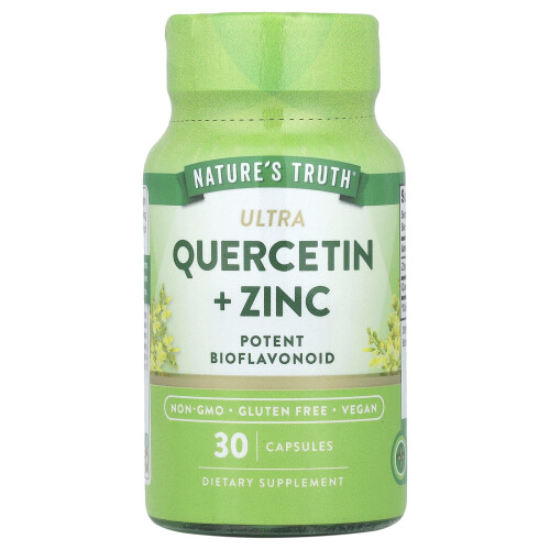 Nature's Truth, Quercetina + Zinc, 30 Cápsulas