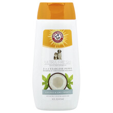 Arm & Hammer, Ultra Fresh, 2 in 1 Shampoo e Condizionatore per Puppi Senza Lacrime, per Cani, Cocco e Verbena di Limone, 16 fl oz (473 ml)