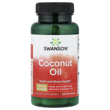 Swanson, Óleo de Coco, 1,000 mg, 60 Softgéis