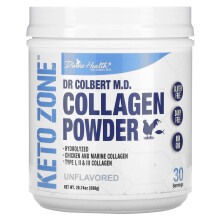 Divine Health, Dr. Colbert's Keto Zone, Koolhydratenzone Kollageenpoeder, Ongevoopt, 20,74 oz (588 g)