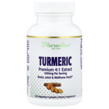 Paradise Herbs, Estratto di Turmerico, 180 Capsule Vegetariane
