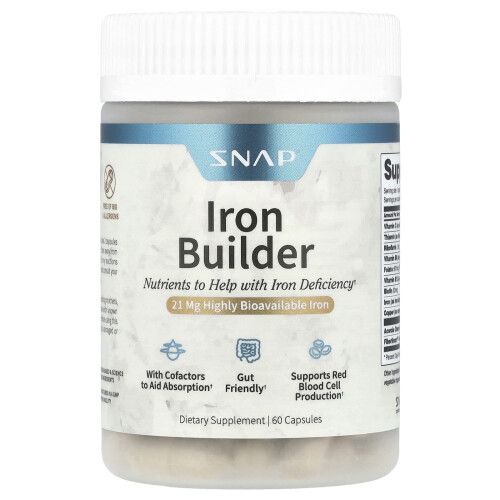 Snap Supplements, Edificante de Hierro, 60 Cápsulas
