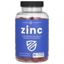NutraChamps, Zink Gummies, 50 mg, 90 Vitamine Gummies (16.6 mg per Gummy)