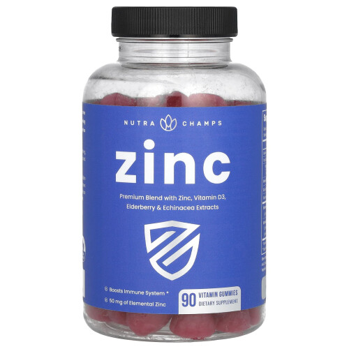 NutraChamps, Ζινκ Γούβλες, 50 mg, 90 Βιταμίνη Γούβλες (16.6 mg ανά Γούβλα)
