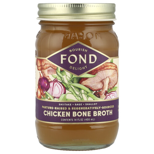FOND Bone Broth, Χοιρινό Σπορένιο Βρόθι, Σιτάκι & Σάγος, 14 fl oz (400 ml)