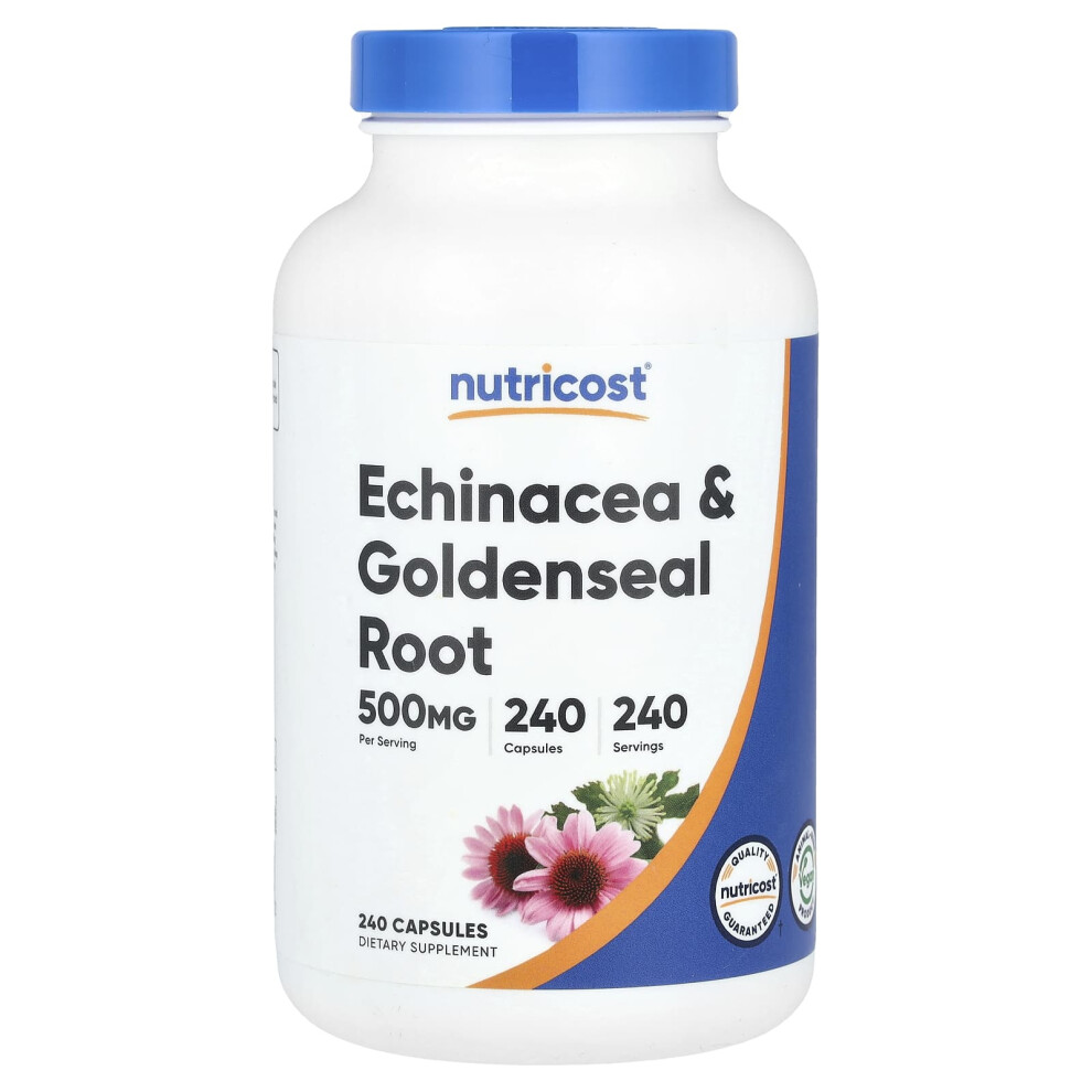 Nutricost , Echinacea & Goldenseal Root, 500 Mg, 240 Capsules