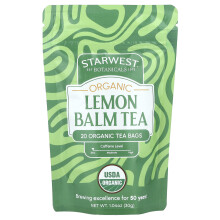 Starwest Botanicals, Starwest Botanische, Biologische Lemon Balm Thee, 20 Thee Tassen, 1,04 oz (30 g)