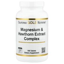 Super Nutrition, Magnesio e Estratto di Hawthorn con Taurina, Estratto di Coleus forskohlii e Hops, 180 Comprimati