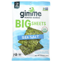 gimMe, Foglie di Alga Cotti, Foglie grandi, Sale Marino, 0.92 oz (26 g)