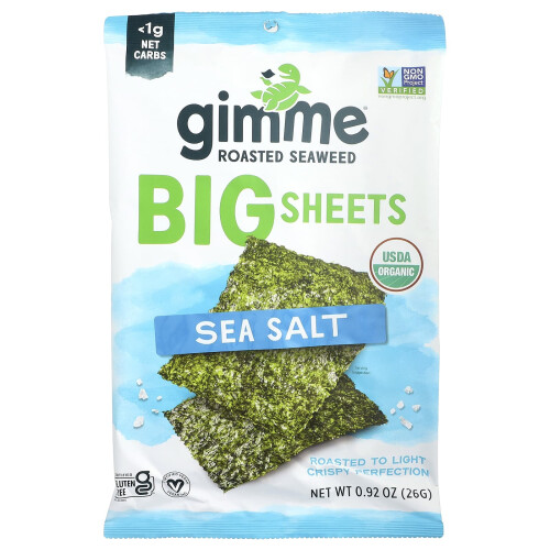 gimMe, Ψητά Σηρά, Μεγάλα Φύλλα, Σαλτ, 0.92 oz (26 g)