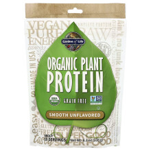 Garden of Life, Organic Plant Protein, Grain Vrij, Glad Ungezoet, 8,3 oz (236 g)