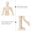Trekunstutstillingsdukke 4,5 tommer 3 stk beige 3