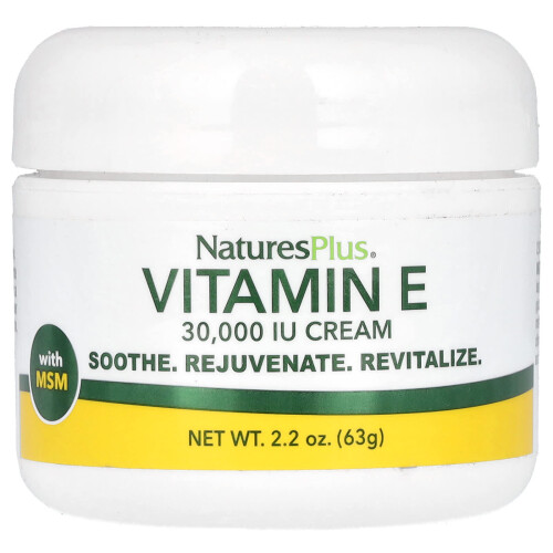 NaturesPlus, Βιταμίνη E Κρέμα Με MSM, 30,000 IU, 2.2 oz (63 g)