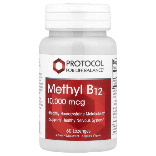 Protocol for Life Balance, Methyl B12, 10,000 mcg, 60 Λοζένια