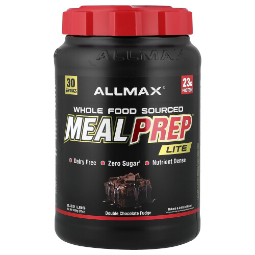 ALLMAX, Maaltijd Prep Lite, Dubbele Chocolade Vla, 2,32 lbs (37 oz)