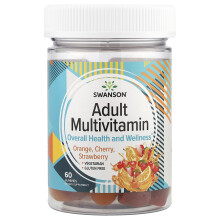 Swanson, Multivitamin dla Dzieci, Morela, Pomarańcza i Truskawka, 60 Gummików