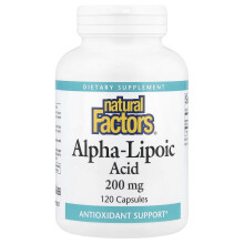 Natural Factors, Alpha-Lipoinsäure, 200 mg, 120 Kapseln