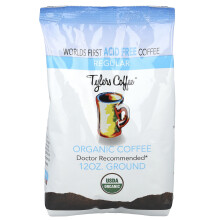 Tylers Coffees, szerves kávé, őrölt, átlagos, 12 oz