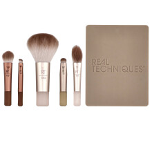 Real Techniques, New Nudes 2.0, Mini-Bürste-Set + Spiegelkompakt, 6 Stück