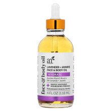 artnaturals, Gesichts- und Körperöl, Lavendel + Jasmin, 4 fl oz (118 ml)