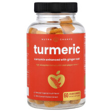 NutraChamps, Turmeric, Frutta Tropicale Naturale, 60 Gomma Vegan