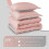 Queen Comforter Set Pink Grey 3-Piece 88x92 inch 5
