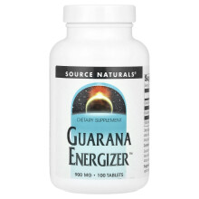 Source Naturals, Guarana Energizer, 100 Tablets