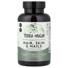 Terra Origin, Terra Ursprung, Gesundes Haar, Haut & Nägel, 60 pflanzliche Kapseln